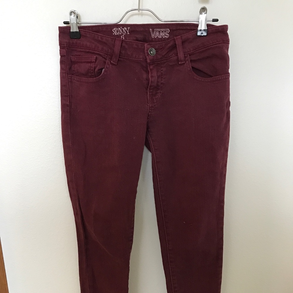 vans Burgundy jeans
