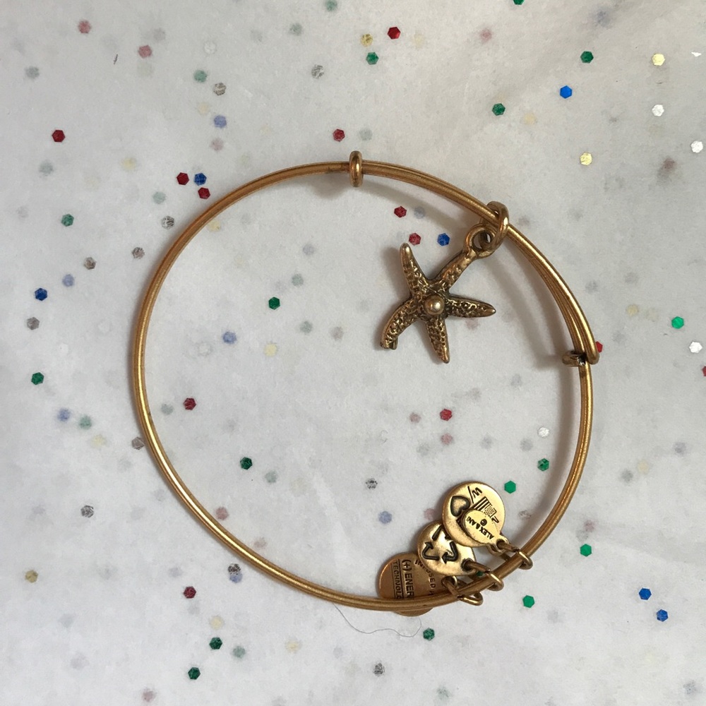 Alex and Ani Gold Starfish Bangle