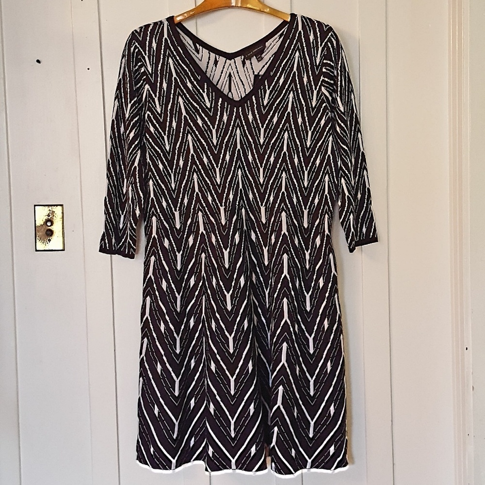 Plus(22/24) Black/White Sweater Dress Lane Bryant