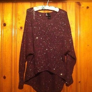 High &Low purple sweater