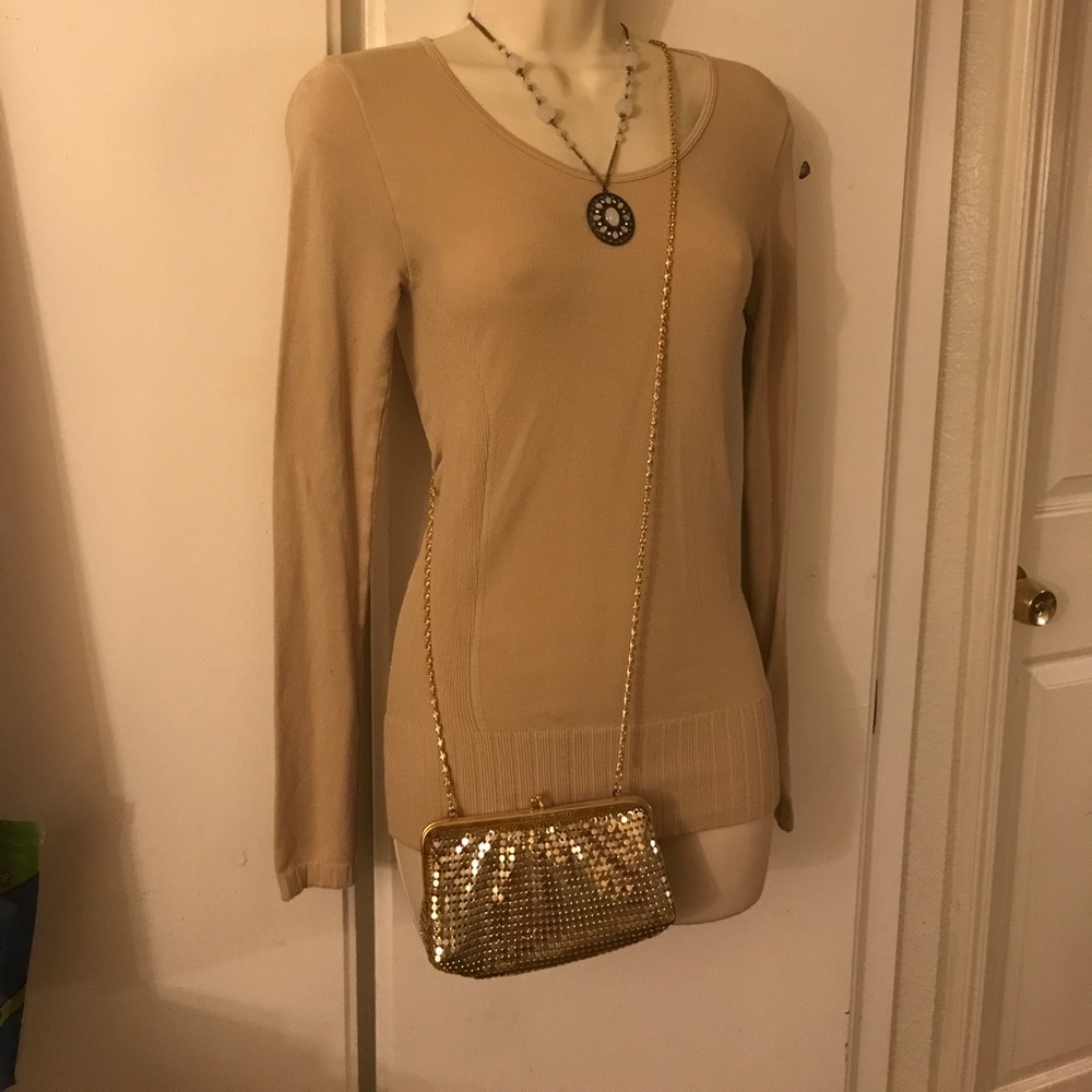 Gold metal sequin  evening......