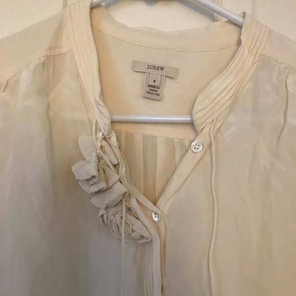 *SOLD*
J. Crew Cream Silk Button Up Blouse - Picture 2 of 3