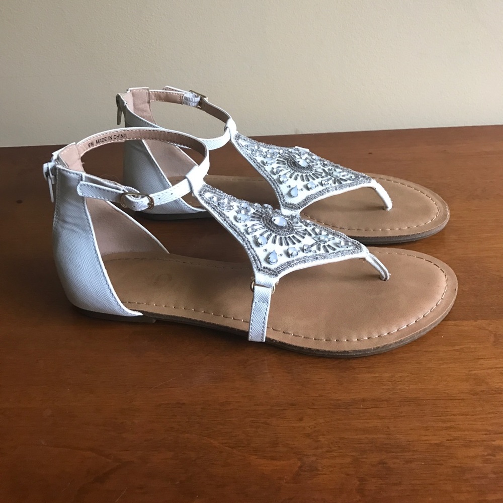 White sandals