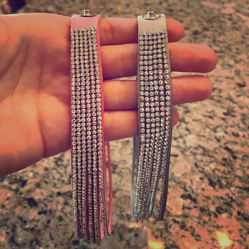 Rhinestone Chokers (set of two)