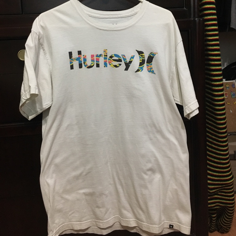 Hurley white graphic tee