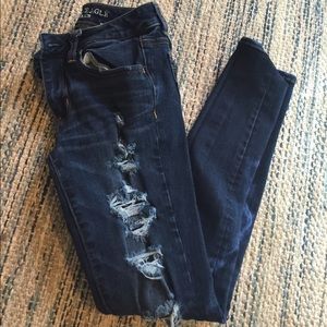 Super super stretch AE ripped jeggings