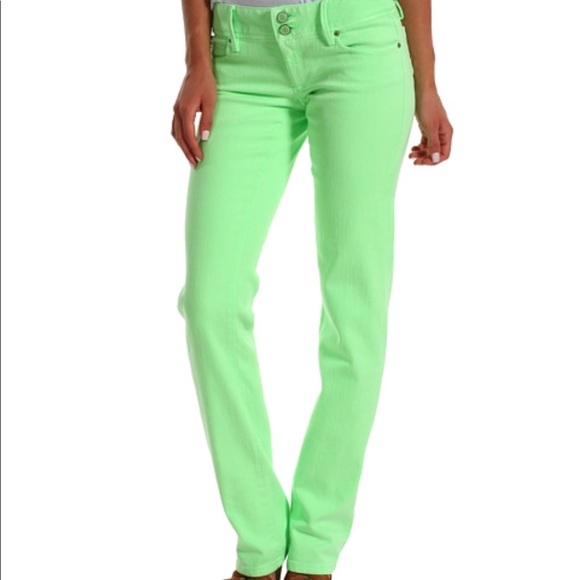 Lilly Pulitzer Denim - Lilly Pulitzer Lime Green Worth Striaght Jeans