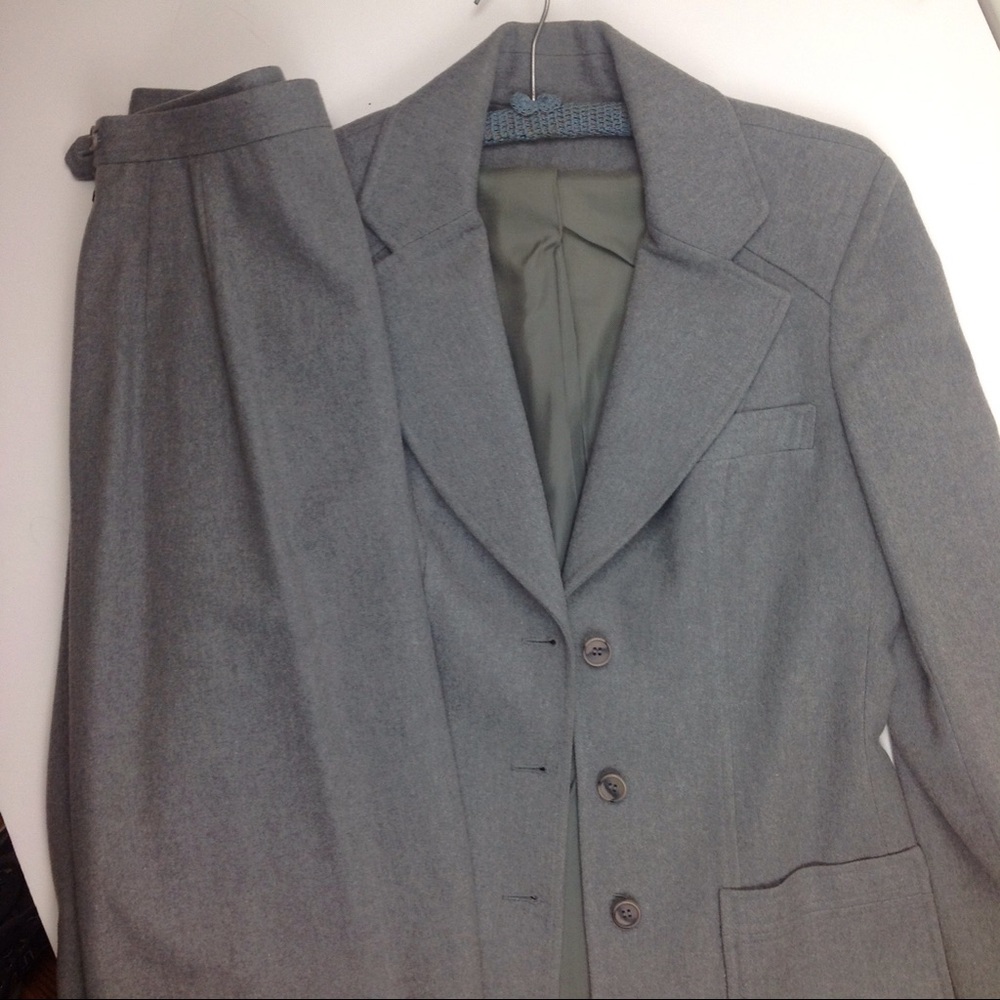 LUBA Vintage Pure Wool Suit Skirt - Picture 2 of 6