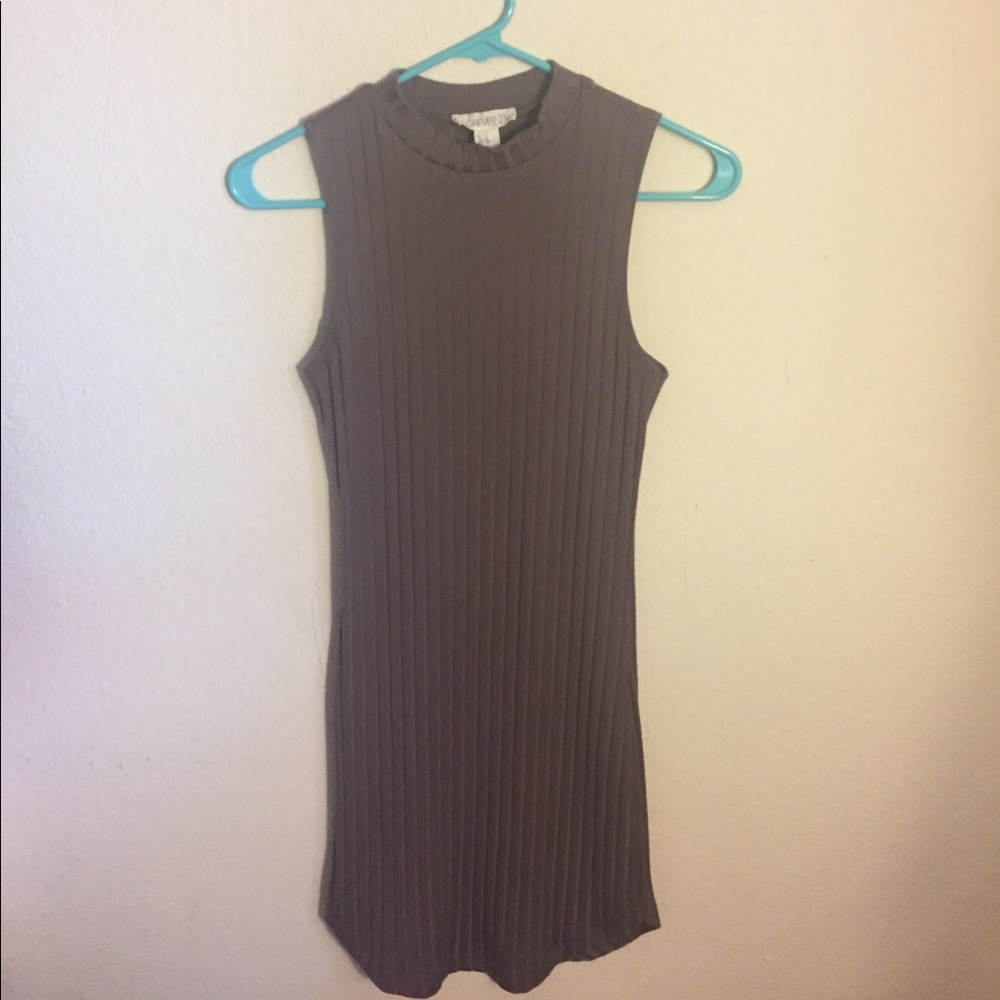 Robbed mini dress coffee colored