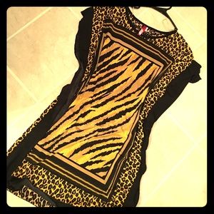 Leopard print Beach Coverup