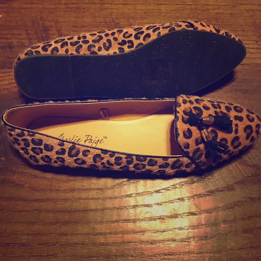 Leopard Print Charlie Page Slip-ons