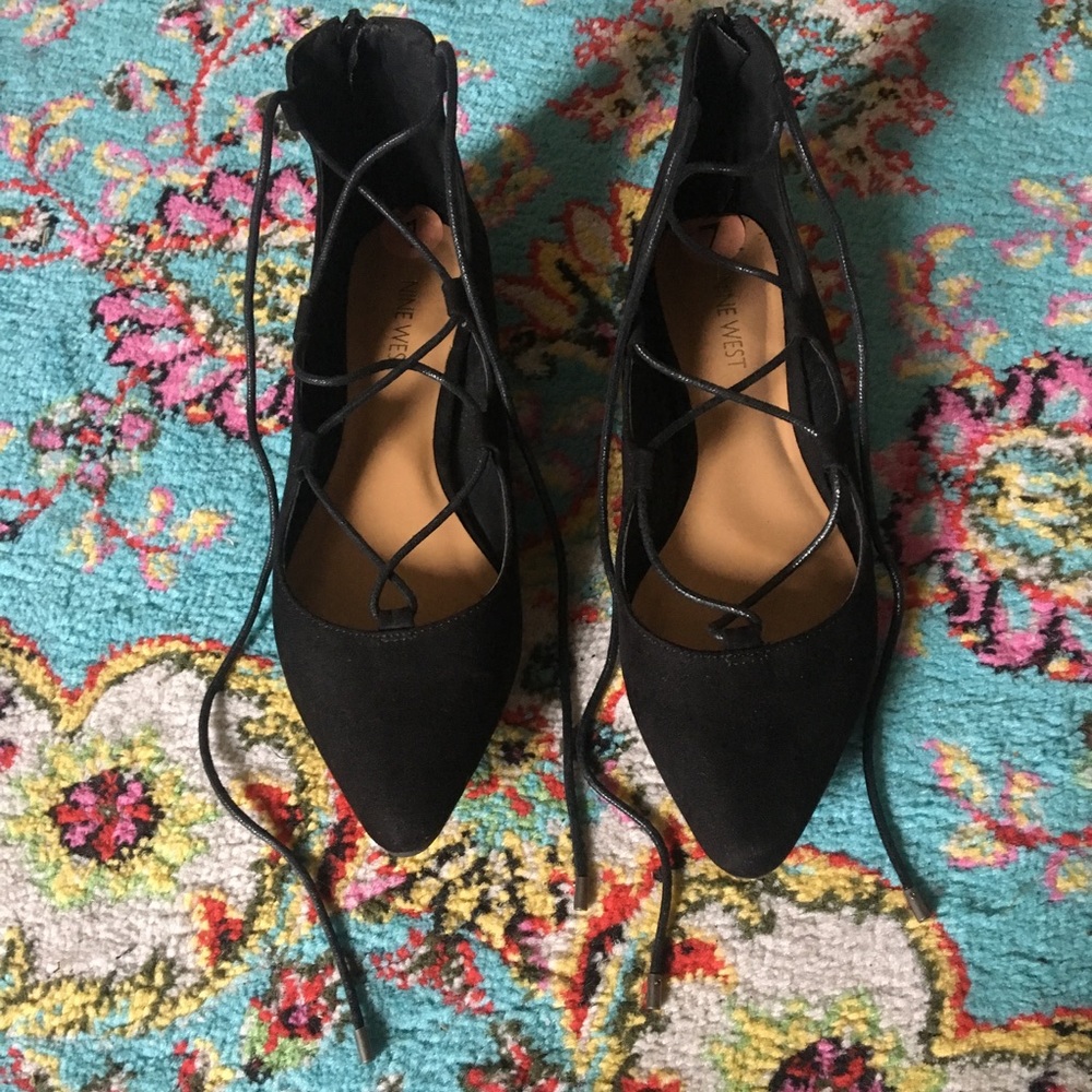 Lace-Up Nine West Flats