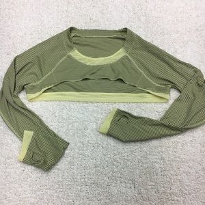 Lululemon cropped shrug Yellow & Grey longsleeve
