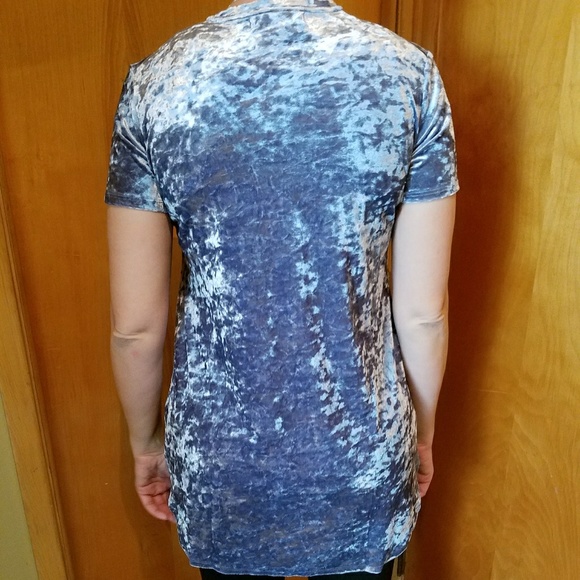 $⬇Crushed velvet side split t-shirt - Picture 4 of 4
