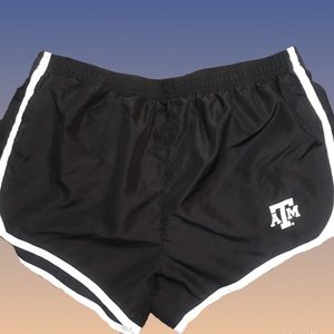 Texas A&M Logo Black Running Shorts Sz L