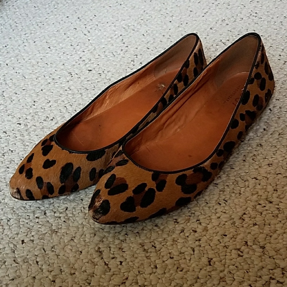 Madewell animal print pointy toe flats size 8.5