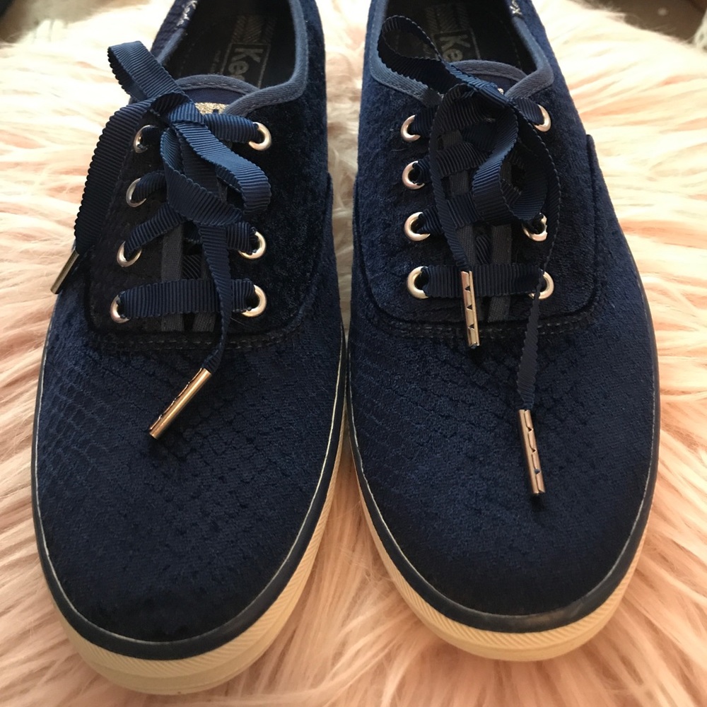 Blue velvet Keds