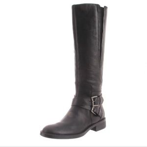 Enzo Angiolini Sporty Black Riding boot, leather