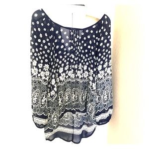 Blu Pepper Peasant Top