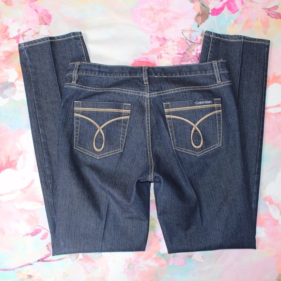 Calvin Klein Dark Wash Skinny Jeans Size 30/10 - Picture 3 of 5