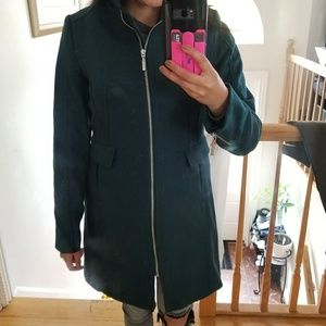 H&M evergreen wool coat sz 4