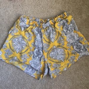 Yellow shorts