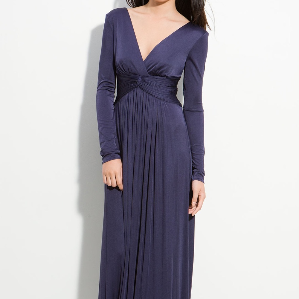 BCBG NEW NAVY LONG GOWN "EMBER" SIZE S