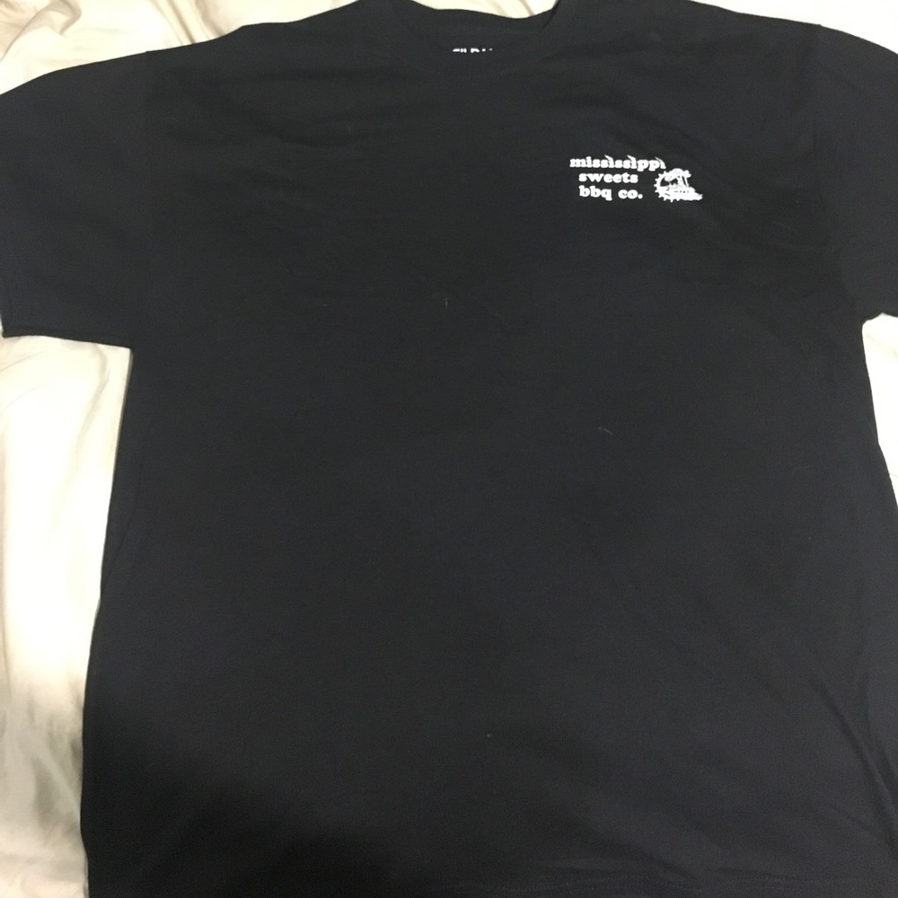 Black tee with logo