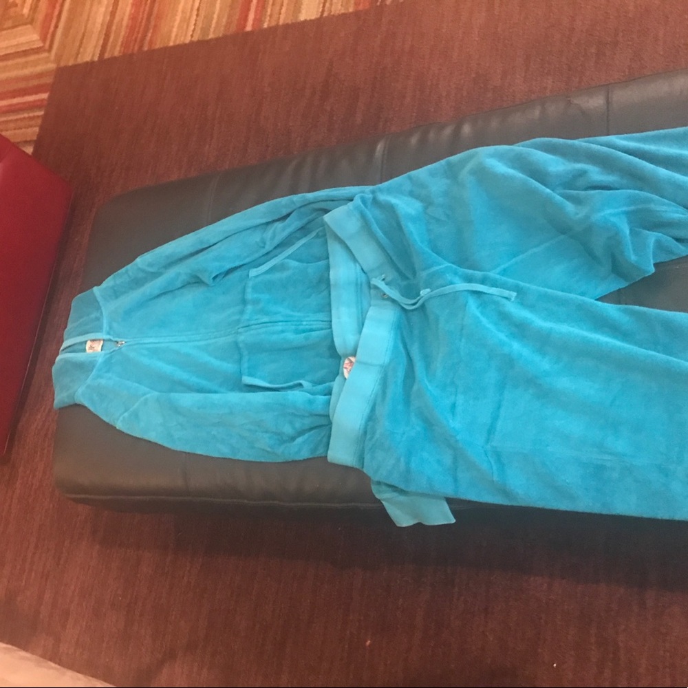 Juicy Couture blue terry cloth tracksuit