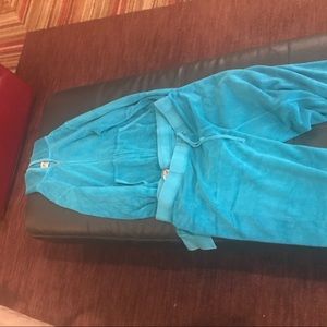 Juicy Couture blue terry cloth tracksuit