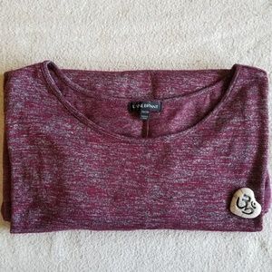 Lane Bryant Plum Quarter Sleeve Shirt 26/28