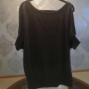 Size 0 cold shoulder gray sweater by Torrid