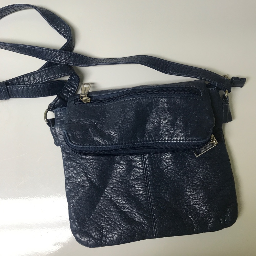 Blue Liz Claiborne multi-section purse