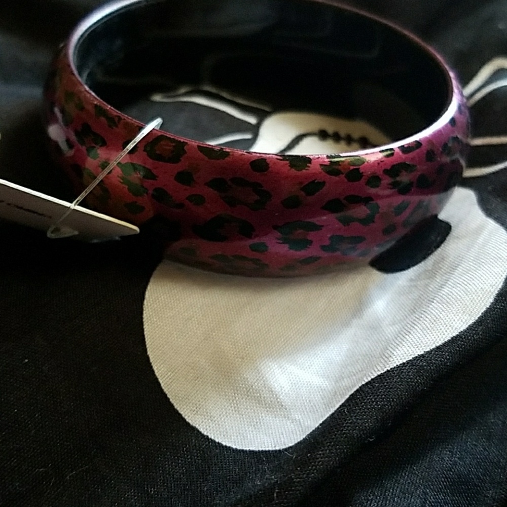Metallic Purple Leopard Bangle NWT