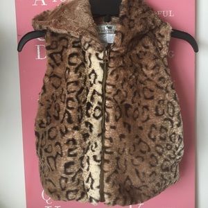 Widgeon cheetah soft faux fur vest