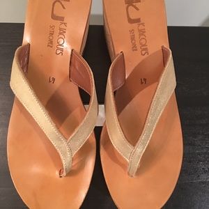 K. Jacques St. Tropez champagne thong sandal