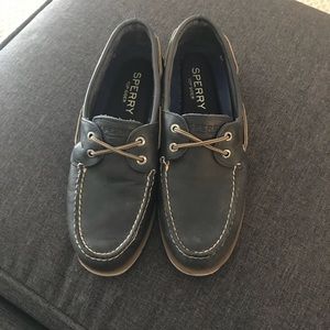 Men’s Navy Leather Sperry’s