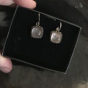 Rose Gem Stone Earrings