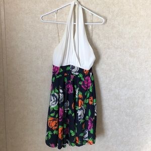Floral backless Dress
