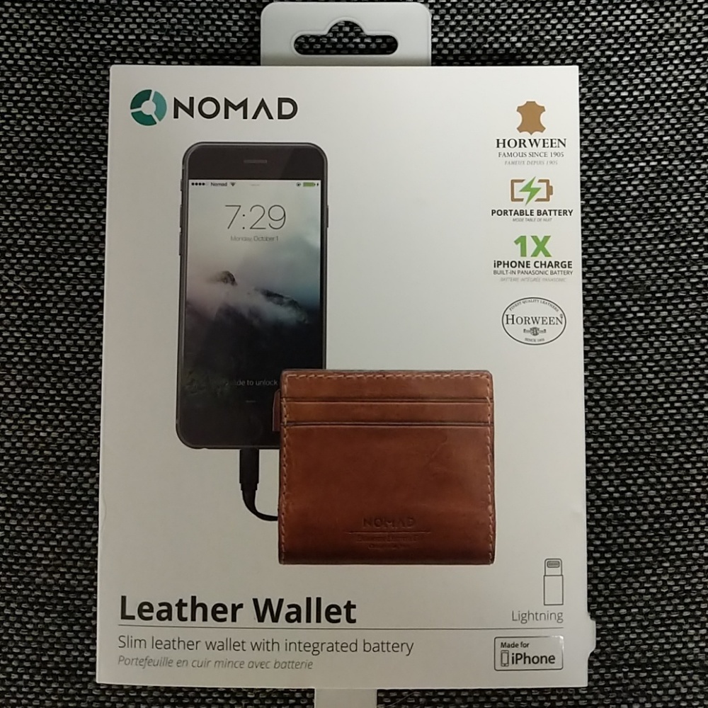 Nomad Leather Charging Wallet