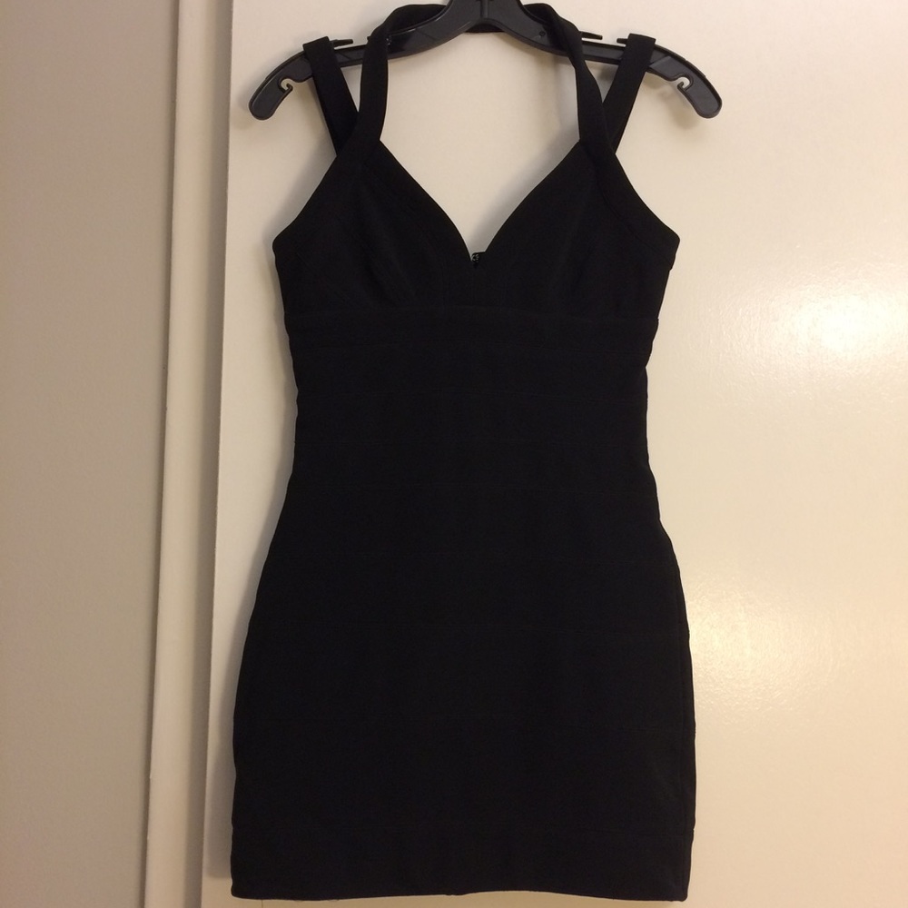 NWOT black bandage dress