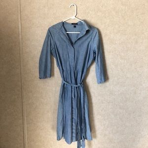 Blue jean button up dress