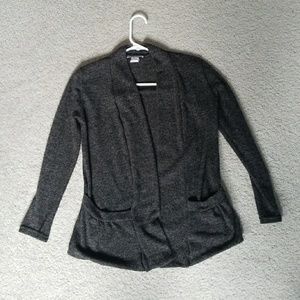 Carol Rose small marled dark grey open cardigan