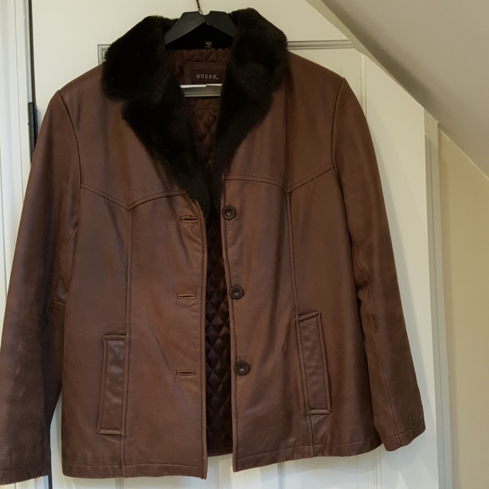 Guess with Faux Color Leather Jacket size M