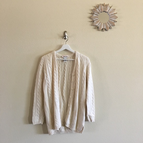 Talbots Cable Knit Button Down Cardigan Sweater - Picture 5 of 5