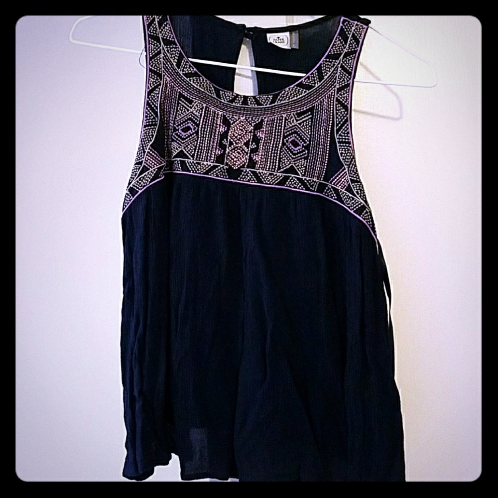 Paper Crane Embroidered Tank