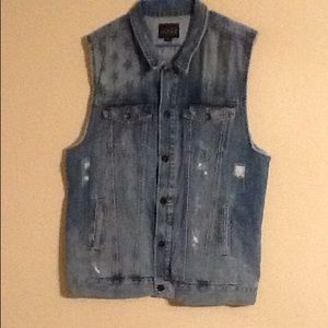 Hot Topic denim vest by Rude Mens xxl