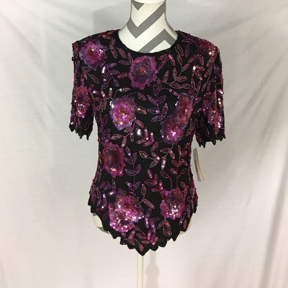 Vtg Sequin Top