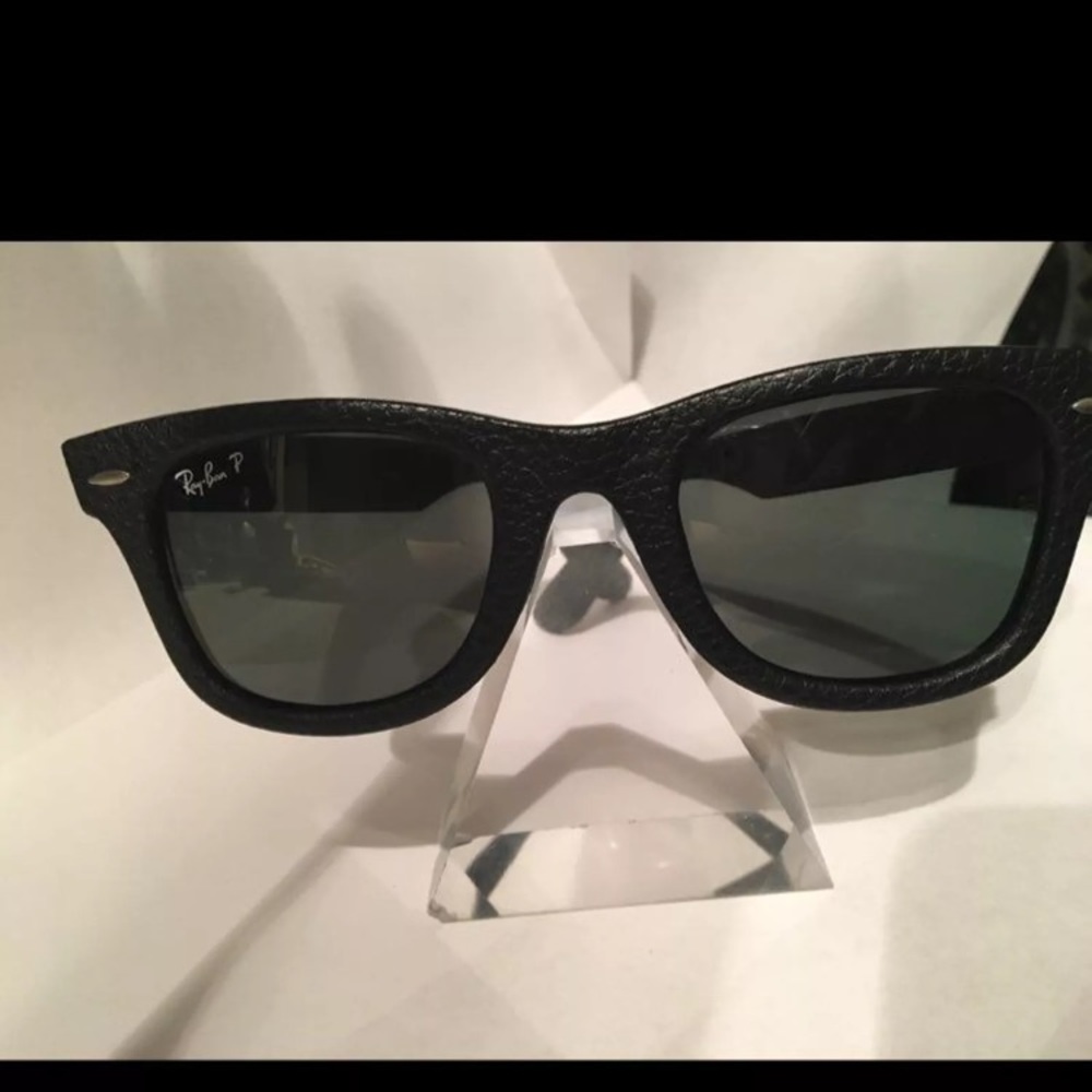 Polarized Black Leather Ray Ban Wayfair