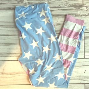 LulaRoe TC Americana Collection Leggings